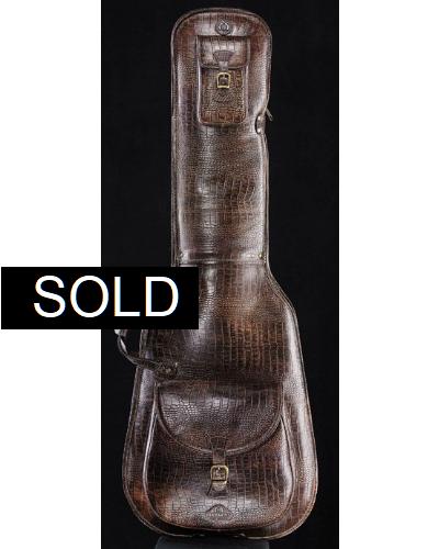 Harvest Bass Bag Buffalo brown w/small croco embossing